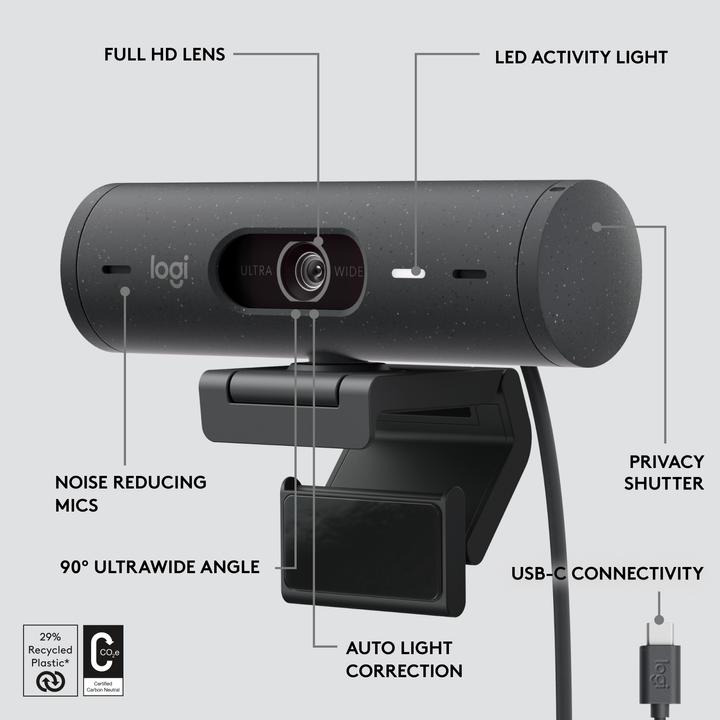 Produktbild Logitech Brio 500 (4 Mpx)