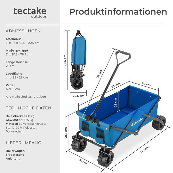 Image du produit tectake Charrette à bras