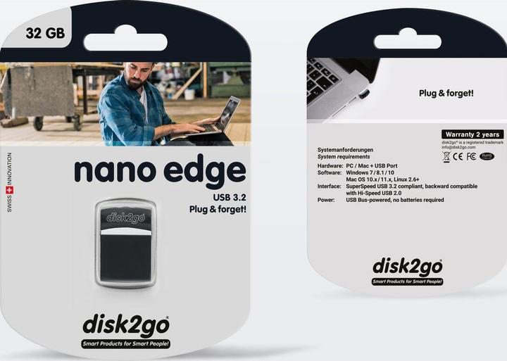 Image du produit Disk2go nano edge (32 Go, USB-A)