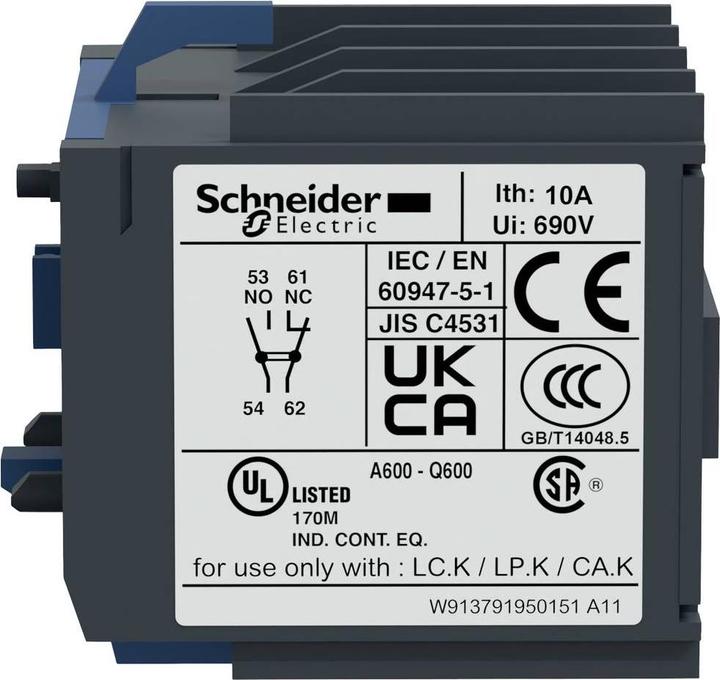 Immagine prodotto Schneider Electric Blocco contatti ausiliari 1 contatto NO 1 contatto NC