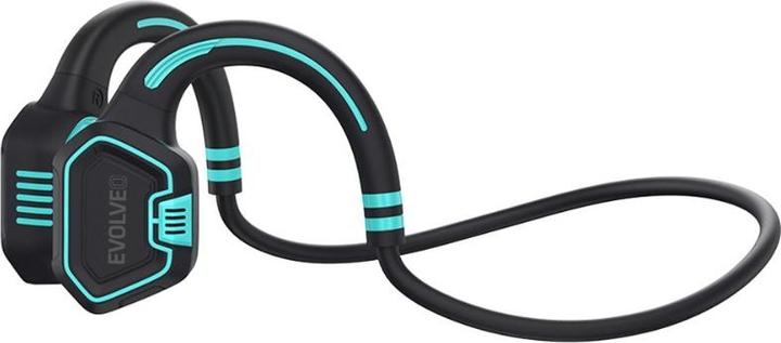 Produktbild A4Tech EVOLVEO BoneSwim MP3 16GB, bluetooth bezdrátová sluchátka s mikrofonem na lícní kosti, modré (Kabellos)