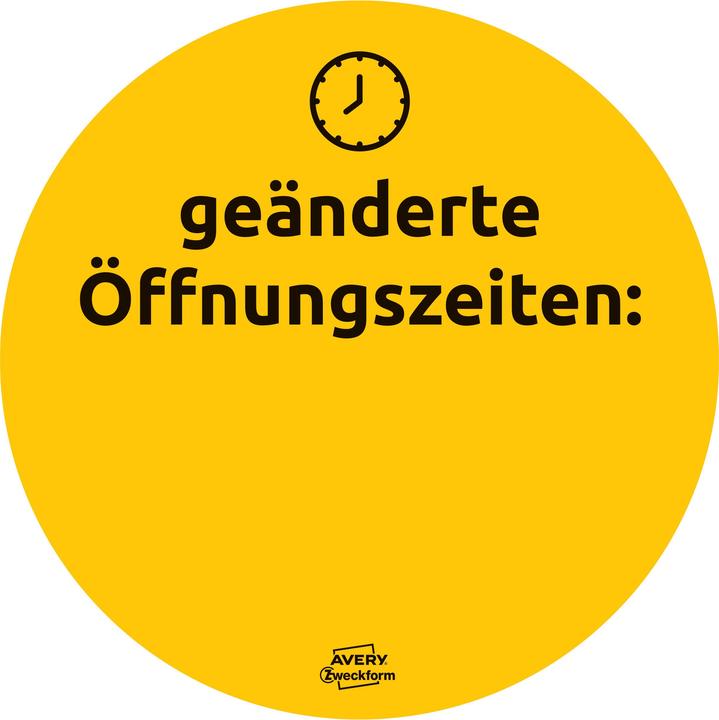Produktbild Avery Hinweis-Etiketten Set Ø 200 mm, 12 Blatt