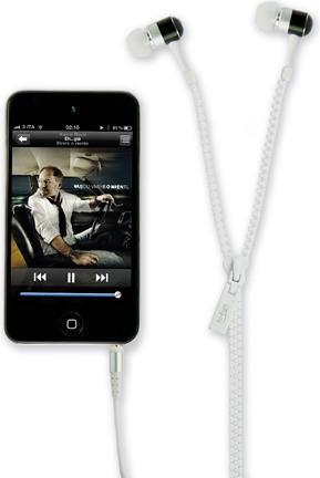 Immagine prodotto Hi-Fun hi-Zip Cuffie Auricolare Bianco (Cablato)