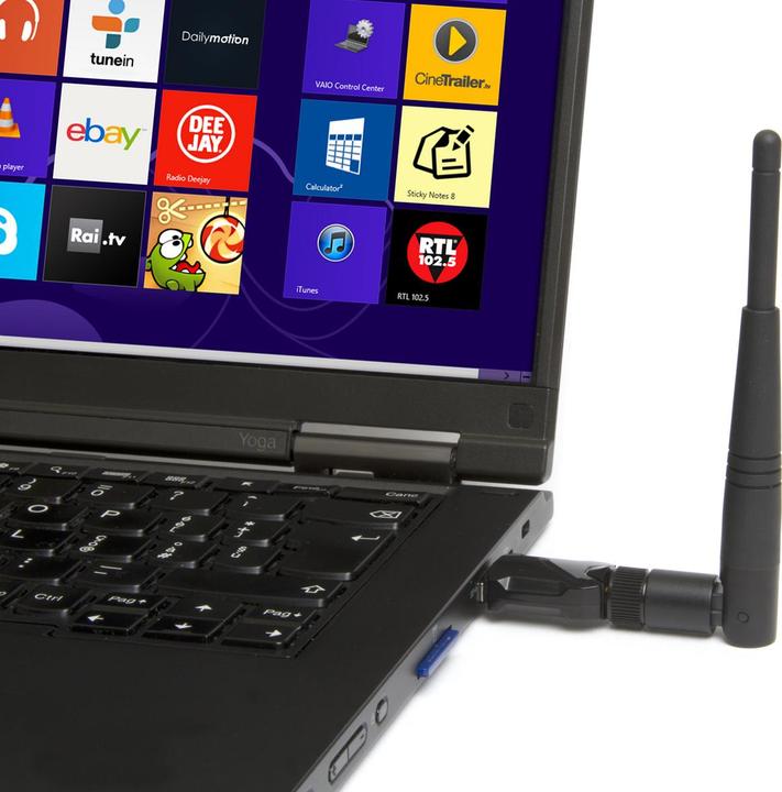 Immagine prodotto Hamlet Adattatore USB Wi-Fi 600Mbps Dual Band 5GHz + 2.4GHz standard 802.ac con antenna rimovibile (USB)