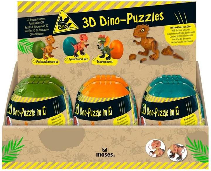Puzzle - Dino in an Egg (3 pieces)