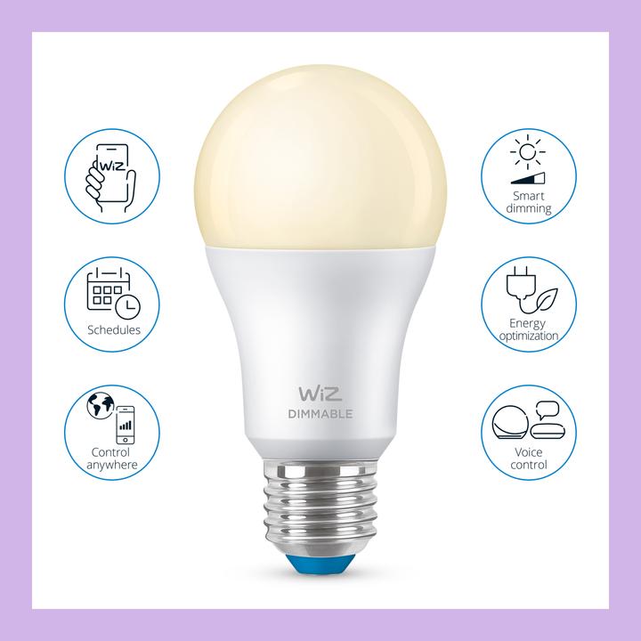 Produktbild WiZ Warm White (E27, 8 W, 806 lm, 1 x, F)