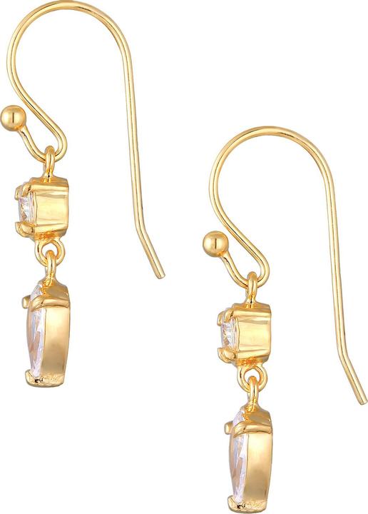 Actual product image Elli Earrings drop solitaire cubic zirconia 925 silver (Elastic band, Zirconia, 925 sterling silver)