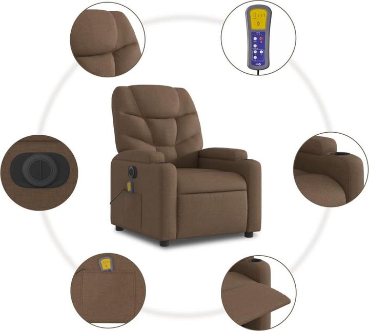 Immagine prodotto VidaXL Sedia da massaggio elettrica in tessuto