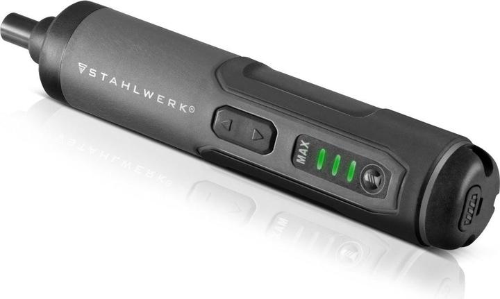 Actual product image Stahlwerk Cordless screwdriver ASK-36 ST bar screwdriver set, 25 pcs 3.6 V motor 1300 mAh (Rechargeable battery operated)