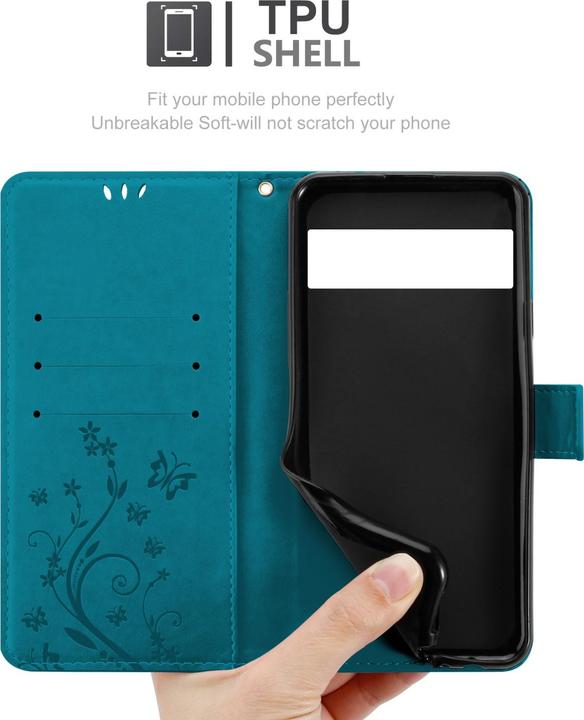 Actual product image Cadorabo Flower Book cover (Google Pixel 6 Pro)
