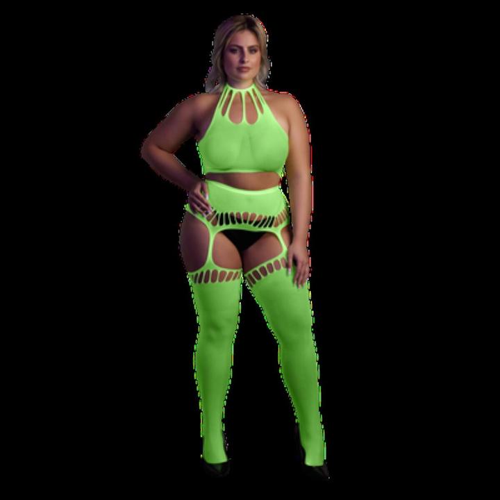 Produktbild Ouch! Two Piece with Crop Top and Stockings (XL, XXL, 3XL)