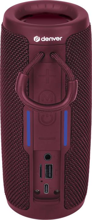 Image du produit Denver Enceinte Bluetooth BTV-150BD, bordeaux (4 h, Fonctionnement sur piles)