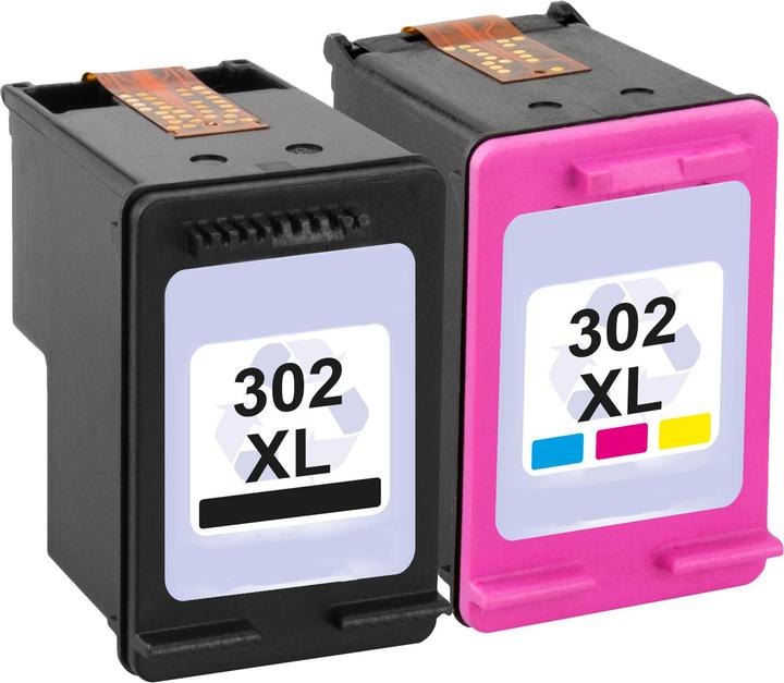 Produktbild Plutoos HP 302 XL HP 302 XL Patronen XXL kompatibel (CL, BK)