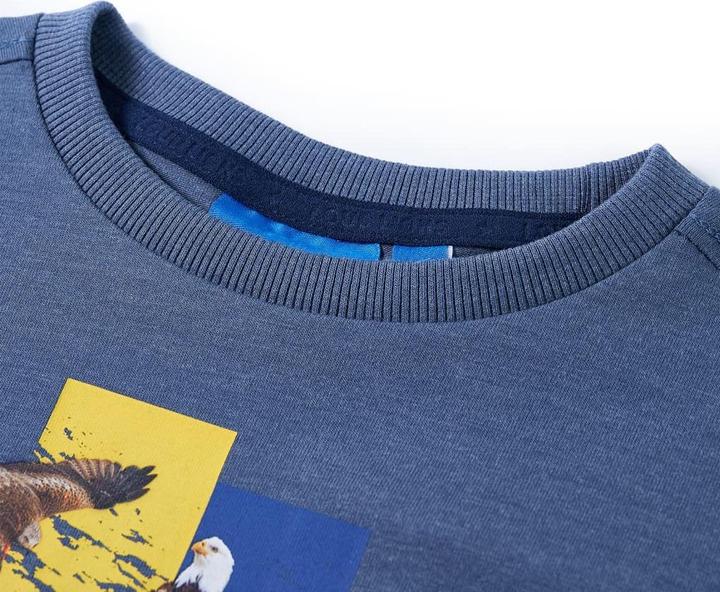 Image du produit VidaXL Tee-shirt manches longues enfant Bleu Mélange 104,Matière : 60 (104)