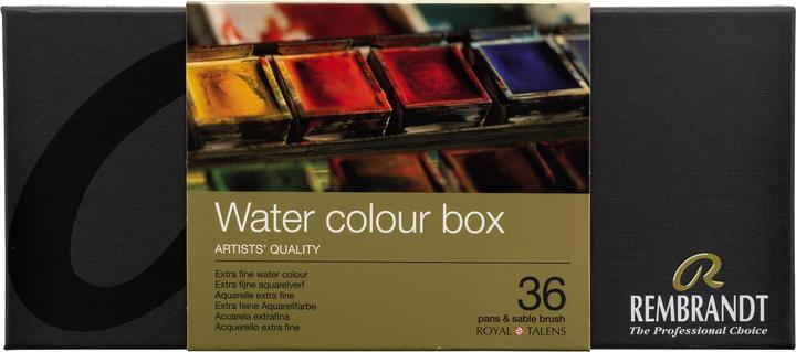 Produktbild Rembrandt Aquarellfarbe Water colour box 36 Näpfchen, Mehrfarbig (Mehrfarbig, 360 ml)