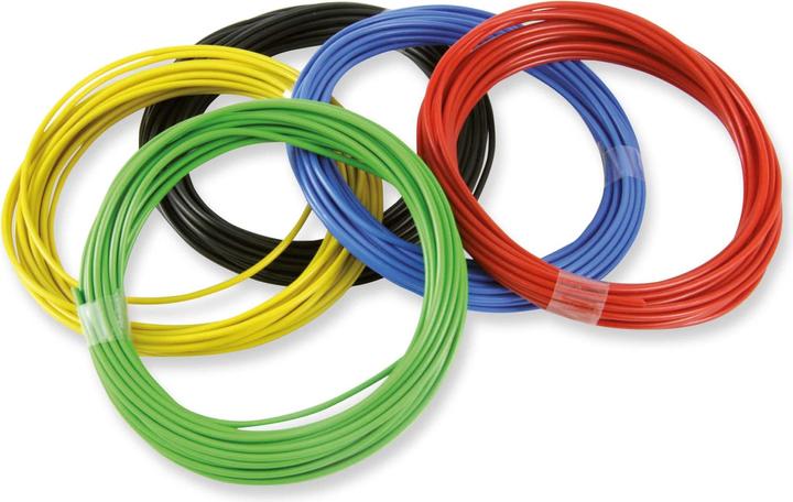Actual product image Rautronic Stranded wire range, 0.5 mm², 5x 5 m, red/black/blue/green/yellow (5 m)