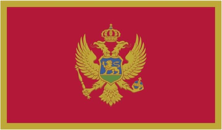 Actual product image Bügelbilder Bügelbild Montenegro Flagge (1 x)