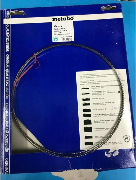 Produktbild Metabo Bandsägeblatt Ind.Geh. 2240x6x0.5 A4