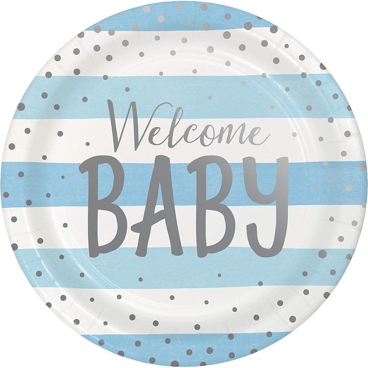 Actual product image Creative Party Welcome Baby Paper Dinner Plate (Pack of 8) (8 x)