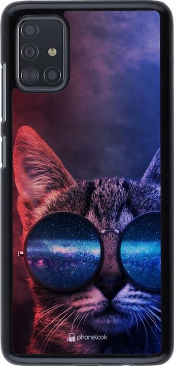Actual product image PhoneLook Cover Red Blue Cat Glasses (Samsung Galaxy A51)