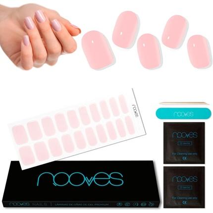 Actual product image Nooves Nails Premium Pre-Cured Gel Nail Sheets Pale Pink - Semi Cured (Nail glue, Rose)