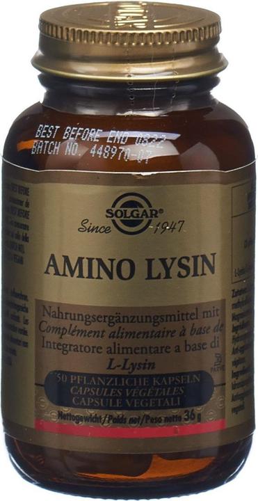 Solgar Amino Lysin Pflanzliche Kapseln (50 Stk) (50 Stück, Kapseln, 160 g)