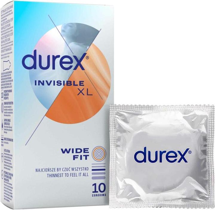Produktbild Durex Invisible Extra Large Condoms Enlarged 10Pcs (10 Stk.)