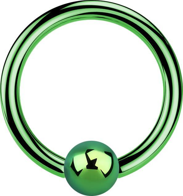 Immagine prodotto Star Piercing Anello di chiusura a microsfera verde (senza ottone, Titanio G23)