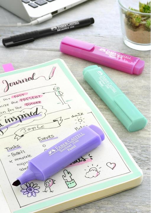 Produktbild Faber-Castell Textmarker Pastell 4er pack (Mehrfarbig, 5 mm, 4 x)