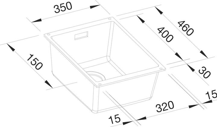 Immagine prodotto Blanco Linea secondaria 320-U (Lavello sottopiano, 35 cm, 46 cm)