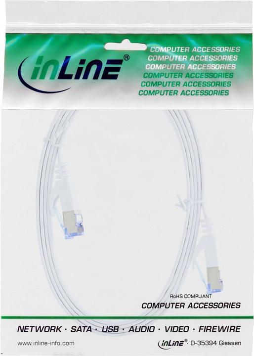 Immagine prodotto InLine Cavo patch piatto U/FTP (U/FTP, CAT6a, 2 m)