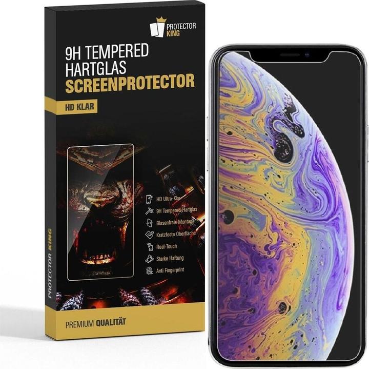 Produktbild Protectorking 1x echtes Tempered 9H Panzerhartglas 3D KLAR (1 Stück, Apple iPhone X)