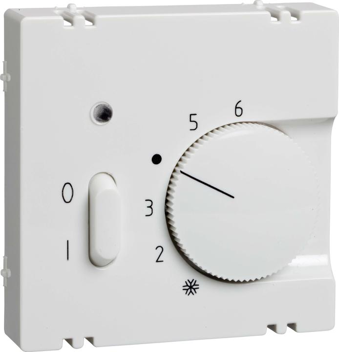 Actual product image ELSO Joy thermostat cover 367124 with switch pure white