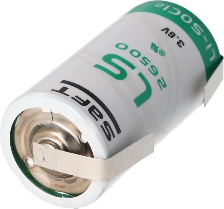 Actual product image Saft Battery LS26500, C-Size with solder tag U-shape (1 pcs., C, 150 mAh)