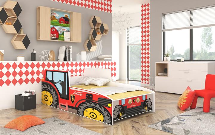 Productafbeelding ADRK Furniture Bed met matras TRACTOR RED 160x80 (160 x 80 cm)