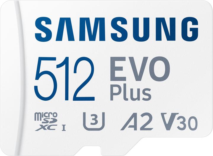 Samsung EVO Plus (512 GB, microSDXC, U3, UHS-I)