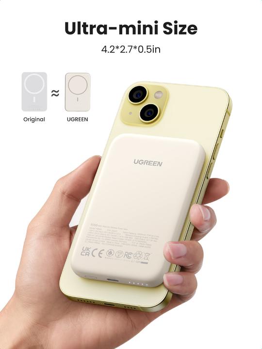 Image du produit Ugreen Magnetic Power Bank (5000 mAh, 15 W, 18.50 Wh)