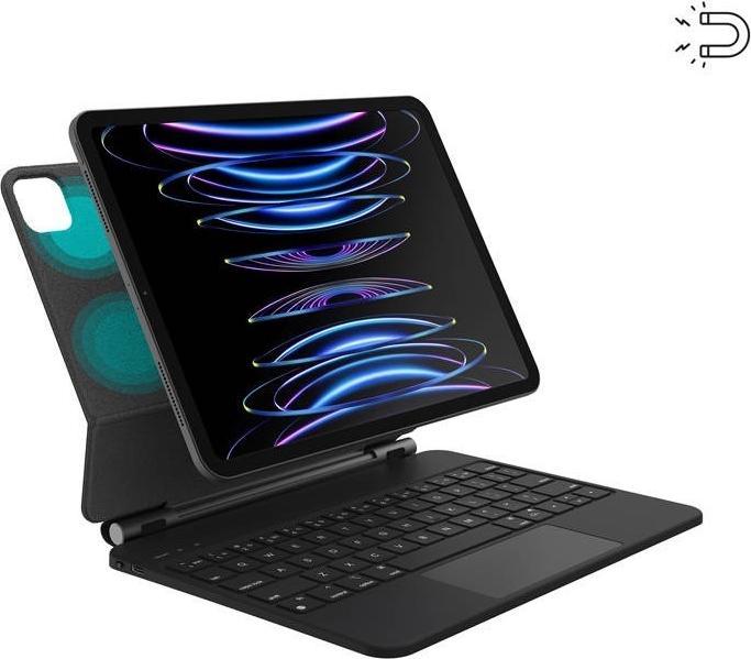 Immagine prodotto JCPAL FolioKeys Pro Custodia con tastiera sottile e trackpad per iPad Pro 12,9 pollici (4-6 (Ing. Int.)