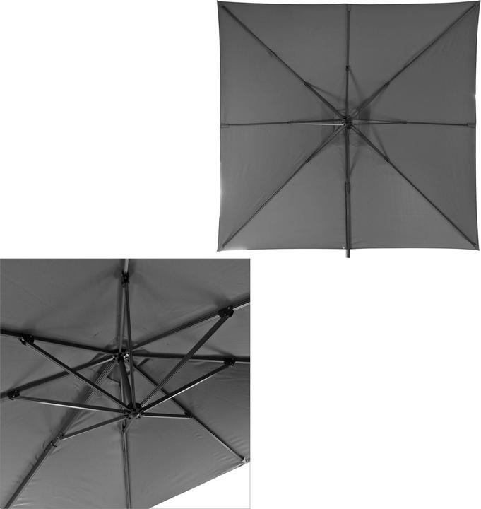 Actual product image Dema Parasol Verona Grey XL 340x300x275cm (3 m)
