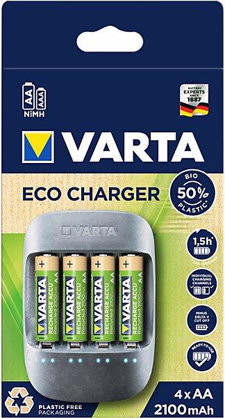 Actual product image Varta ECO CHARGER charger (4 pcs., 2100 mAh, Rechargeable battery)