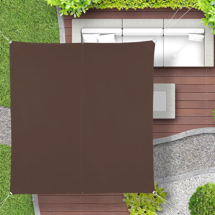 Actual product image Relaxdays Brown Square Shade Sail (200 x 200 x 0.5 cm)