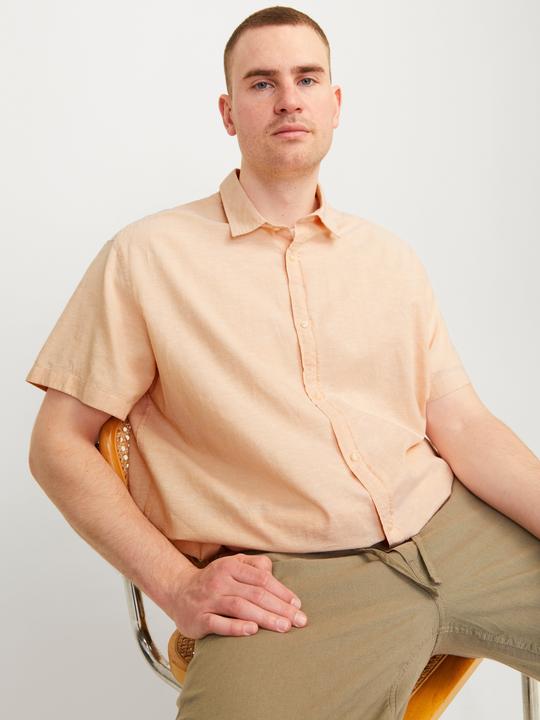 Produktbild Jack & Jones Jjelinen Blend Shirt Ss Sn Pls (6XL)