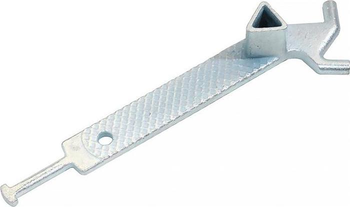 Image du produit Gausmann Clé triangulaire DIN 3223 avec crochet Fonte malléable adaptée aux poteaux de barrage