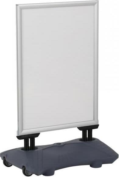 Update Displays Kundenstopper WindPro Lite silber DIN A1 2 Fächer