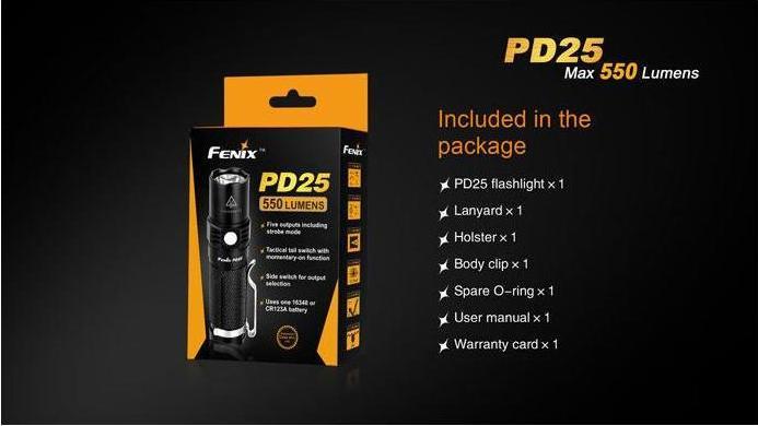 Image du produit Fenix Pd25 (9.30 cm, 550 lm)