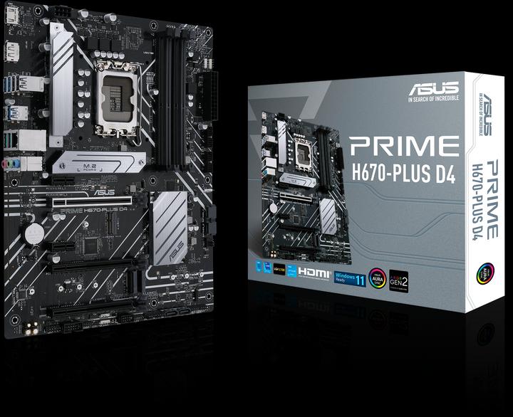 Image du produit ASUS PRIME H670-PLUS D4 (LGA 1700, Intel H670, ATX)