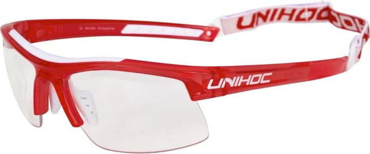 Unihoc Schutzbrille ENERGY crystal rot/weiss kids