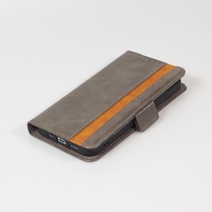 Produktbild PhoneLook Leder Tasche Flip Wallet mit Akzentstreifen & Kartenhalter (Apple iPhone 13 Pro Max)