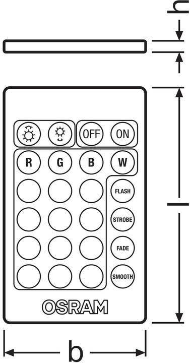 Actual product image Osram Led Retrofit Rgbw Lamps With Remote Control (E14, 25 W, 250 lm, 1 x, G)