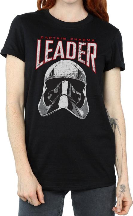 Actual product image Star Wars Womens/Ladies The Last Jedi Leader Helmet Cotton Boyfriend T-Shirt (XXL)